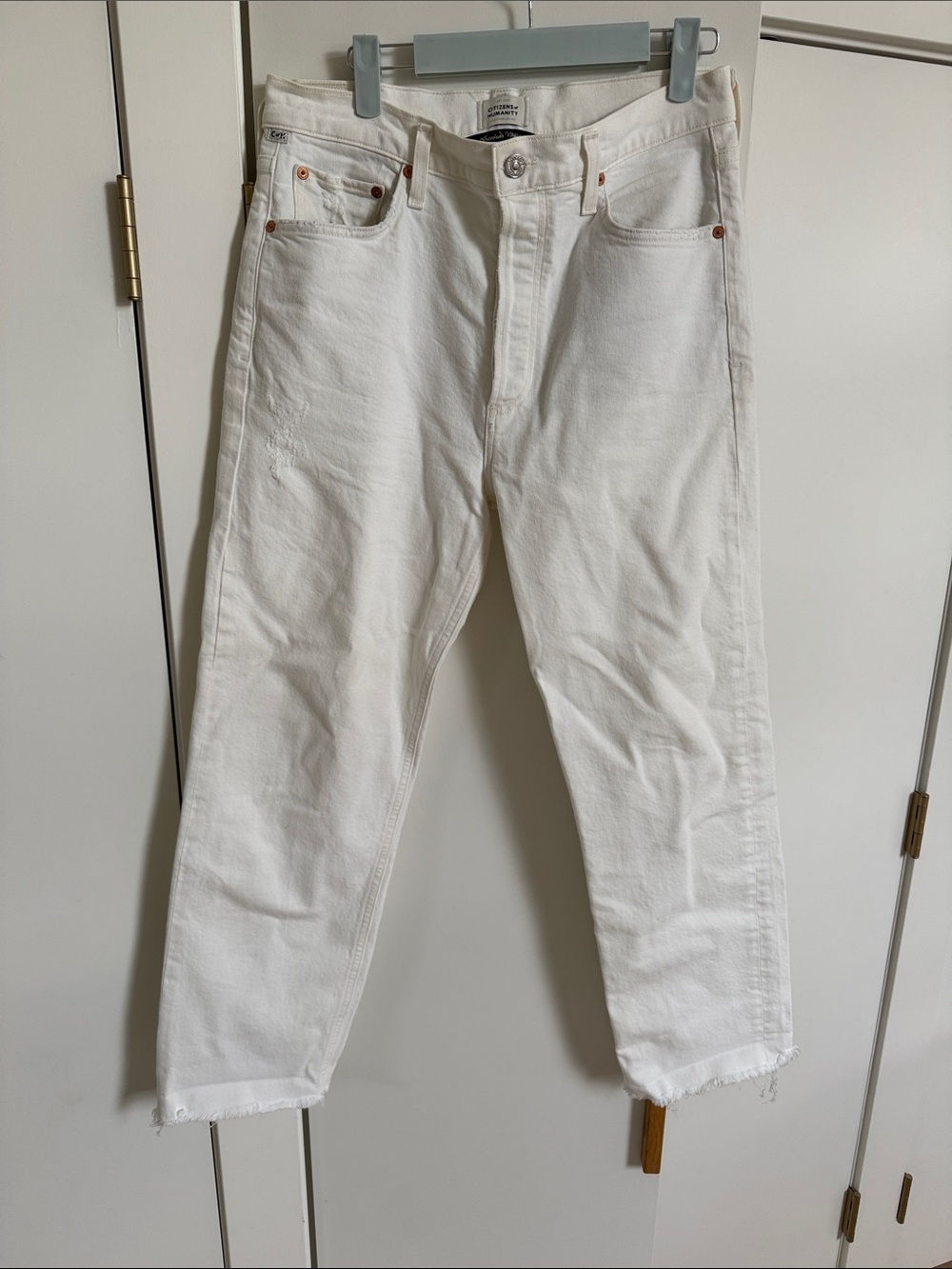 Citizens Of Humanity White Slim-Straight Jeans